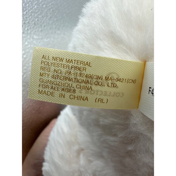 Dan Dee Collectors Choice Plush Teddy Bear 16  White Soft Pink Ribbons Hug Me - Picture 8 of 9